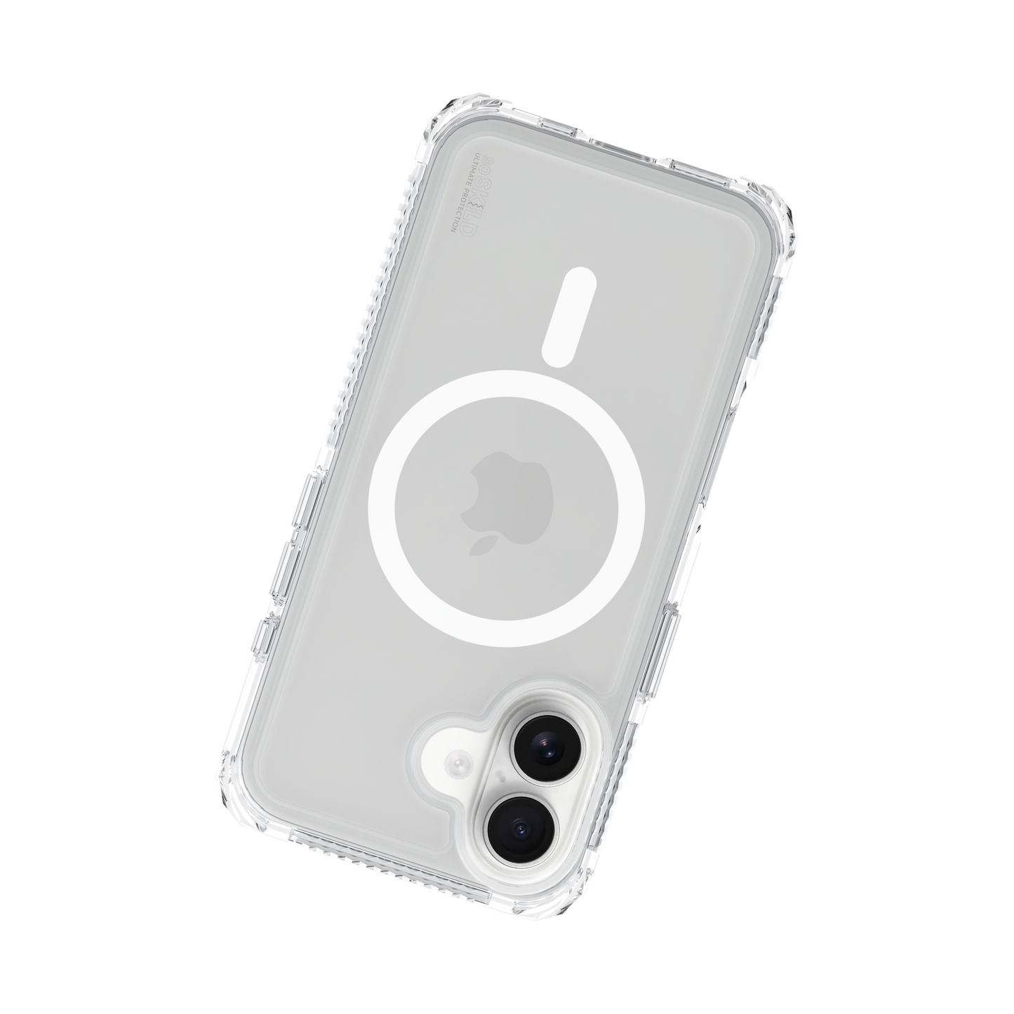 SoSkild iPhone 16 Defend heavy impact case met magnetische ring transparant