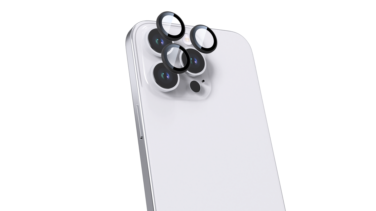 BeHello iPhone 16 Pro/16 Pro Max Camera lens protector zwart