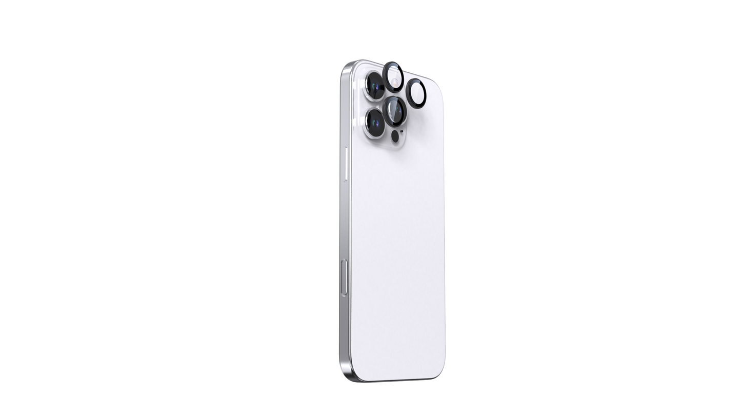 BeHello iPhone 16 Pro/16 Pro Max Camera lens protector zwart